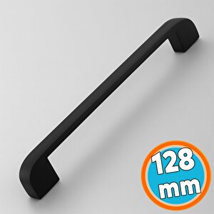 Mutfak Mobilya Çekmece Mutfak Dolap Dolabı Kulpları Kapak Kulbu 12.8 Cm Kulp 128 Mm Siyah Metal