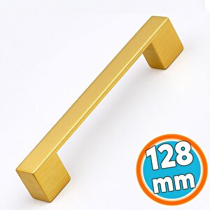 Mobilya Çekmece Mutfak Dolabı Dolap Kapak Kulpları Kulb Metal Mat Altın Gold Kulp 128 Mm