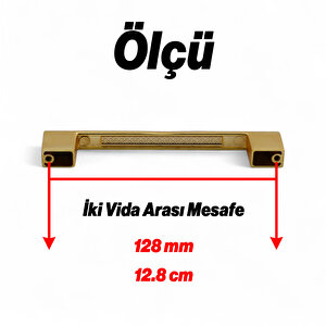 Mobilya Çekmece Mutfak Dolabı Dolap Kapak Kulpları Kulb Metal Mat Altın Gold Kulp 128 Mm