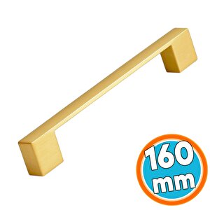 Mobilya Çekmece Mutfak Dolabı Dolap Kapak Kulpları Kulb 160 Mm Metal Mat Altın Gold Kulp