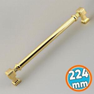 Mobilya Çekmece Mutfak Dolabı Dolap Kapak Kulplar Kulb Kulp Gold Altın Kulp 224 Mm
