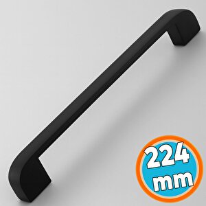 Mutfak Mobilya Çekmece Mutfak Dolap Dolabı Kulpları Kapak Kulbu 22.4 Cm Kulp 224 Mm Siyah Metal