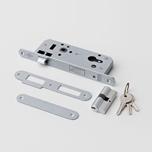 Dış Kapı Ve Oda Kapısı Yale Barelli Silindirli Kapı Kolu 45x85 Mm 3 Anahtarlı Dayanıklı Metal Kilit