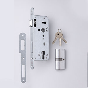 Dış Kapı Ve Oda Kapısı Yale Barelli Silindirli Kapı Kolu 45x85 Mm 3 Anahtarlı Dayanıklı Metal Kilit