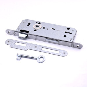 İç Kapı Oda Kapısı Gömme Kilit 18 X 45mm Göbek Ölçülü Metal İç Kapı Kilidi 1 Anahtarlı