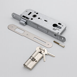 Dış Kapı Kilidi Yale Oda Kapısı Barelli Silindirli 40x23 Mm 3 Anahtarlı Dayanıklı Oval Gömme Kilit