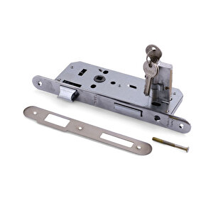 Dış Kapı Kilidi Yale Oda Kapısı Barelli Silindirli 40x23 Mm 3 Anahtarlı Dayanıklı Oval Gömme Kilit