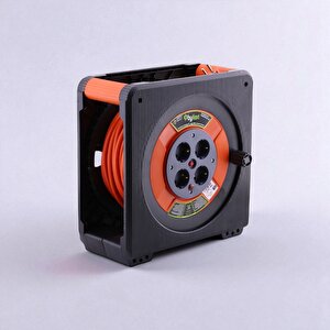 Seyyar Makaralı Cca Uzatma Kablosu 3x2.5 Mm 30 Metre 4 Prizli Monofaze Termal Sigortalı Plastik