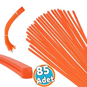 Kare Çubuk Motorlu Tırpan Misinası Bahçe Dayanıklı Ot Biçme İpi Çubuk 4 Mm (28 Cm) Hazır 85 Adet