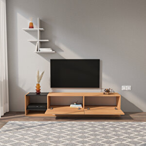 Liza Tv Ünitesi Teak Beyaz Teak-Beyaz