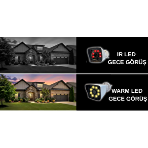 5mp 1440p Warm Led Gece Renkli 8 Kameralı 500gb Harddisk Dahil Ahd Güvenlik Kamerası Seti - St-58500t