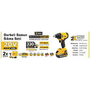 Sgs Akülü Darbeli̇ Somun Sikma / 20 Volt / 4 Ah / Bl Sgs5502
