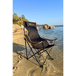 153camp0315 Rox Camping Katlanır Siyah Kamp Sandalyesi – Konforlu & Dayanıklı Tasarım