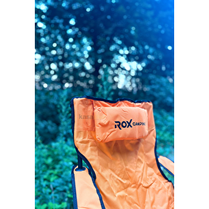 153camp0316 Rox Camping Katlanır Turuncu Kamp Sandalyesi – Konforlu & Dayanıklı Tasarım