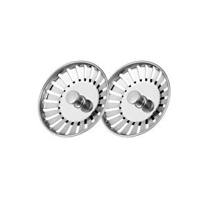 Çöpmak 2 Adet Mutfak Lavabo Sifon Gideri Paslanmaz Metal Tıpa Süzgeci 8 Cm – Dayanıklı Ve Uyumlu