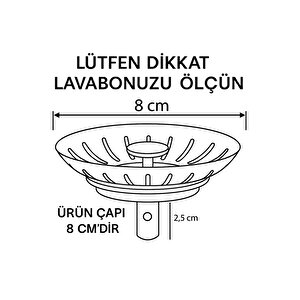 Çöpmak 2 Adet Mutfak Lavabo Sifon Gideri Paslanmaz Metal Tıpa Süzgeci 8 Cm – Dayanıklı Ve Uyumlu