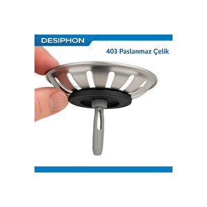 Çöpmak Mutfak Lavabo Sifon Gideri Paslanmaz Metal Tıpa Süzgeci 8 Cm – Dayanıklı Ve Uyumlu