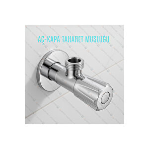 Aç Kapa Taharet Musluğu 1/2 - Dayanıklı Pirinç Gövde, Su Tasarruflu Ve Uzun Ömürlü