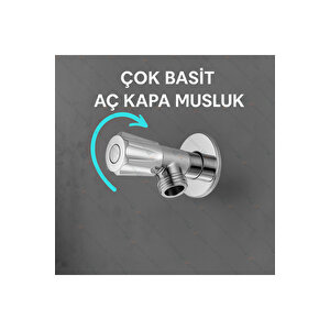 Aç Kapa Taharet Musluğu 1/2 - Dayanıklı Pirinç Gövde, Su Tasarruflu Ve Uzun Ömürlü