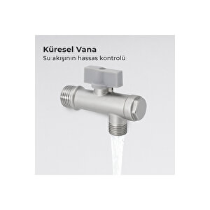 Krom Kaplama Ara Musluk - Dayanıklı Pirinç Gövde, Banyo Ve Mutfak Lavabo Kullanımına Uygun