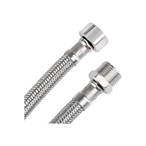 1/2 Nipelli 3/8 Paslanmaz Çelik Örgü Flex Hortum 70 Cm – Dayanıklı Ve Sızdırmaz