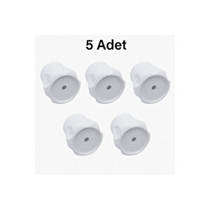 Vidalı 7 Mm - 5 Adet Radyatör Vanası Başlığı - Geniş Tip Petek Vana Kapağı - Petek Musluk Kafası