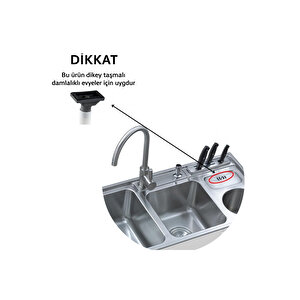 S Tekli Çöpmak Sifonu Taşmalı 11 Cm Çap Dik Taşmalı Tıkanma Yapmayan Koku Önleyici (ø32)