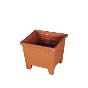Sy-5845 Dekoratif Plastik Kare Ayaklı Saksı 3,5 Litre No 2 Kiremit