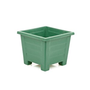 Sy-5846 Dekoratif Plastik Kare Ayaklı Saksı 7 Litre No 3 Yeşil