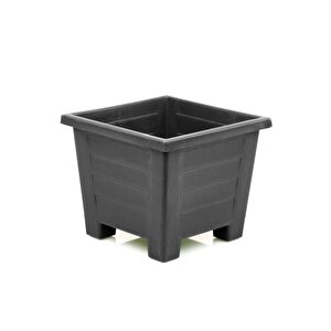 Sy-5846 Dekoratif Plastik Kare Ayaklı Saksı 7 Litre No 3 Antrasit