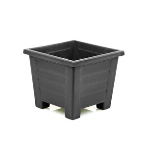 Sy-5847 Dekoratif Plastik Kare Ayaklı Saksı 15 Litre No 4 Antrasit