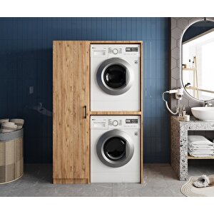 Almera Çamaşır Ve Kurutma Makinesi Dolabı Banyo Dolabı Çam - Montaj Dahil