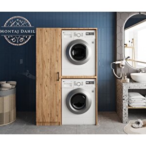 Almera Çamaşır Ve Kurutma Makinesi Dolabı Banyo Dolabı Çam - Montaj Dahil