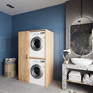 Almera Çamaşır Ve Kurutma Makinesi Dolabı Banyo Dolabı Çam - Montaj Dahil