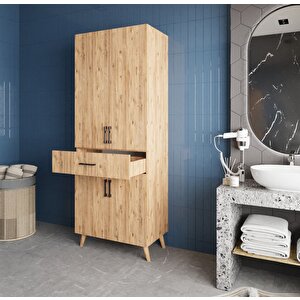 Mavera Çok Amaçlı Dolap Banyo Mutfak Kiler Dolabı Çam- Montaj Dahil