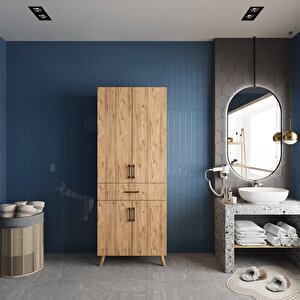 Mavera Çok Amaçlı Dolap Banyo Mutfak Kiler Dolabı Çam- Montaj Dahil