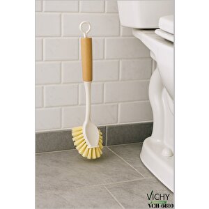 Çok Amaçlı Ahşap Saplı Yüzey Banyo Bulaşık Fırçası Pratik Ve Dayanıklı Temizlik Vch-6610