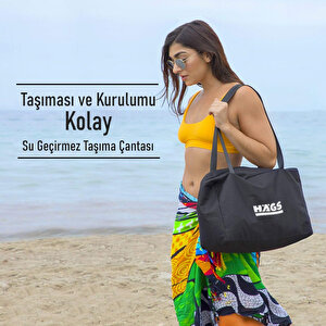 Haegs Plaj Gölgelik Tente Deniz Çadırı, Sahil Plaj Gölgeliği Kanopy, Upf50 Güneş Koruma Aile Kampı Balık Piknik 250x250cm Açık Mavi