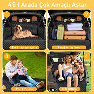 Haegs Araç Bagaj Örtüsü, Evcil Hayvan Köpek Bagaj Koruma Kılıfı - Suv, Sedan, Pickup Panelvan Bagaj Havuzu,- Small - Gri