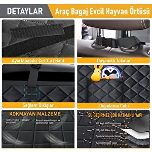 Haegs Araç Bagaj Örtüsü, Evcil Hayvan Köpek Bagaj Koruma Kılıfı - Su Geçirmez Bagaj Koruyucu Kılıf Örtü Mat- Small - Siyah