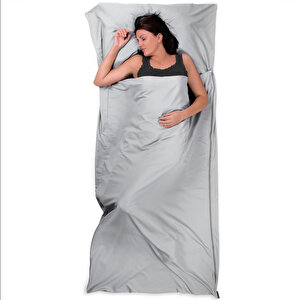 Haegs Seyahat Uyku Nevresimi, %100 Pamuk, Hafif Kompakt Taşınabilir Seyahat Tipi Nevresim Takımı,  Kamp Çadır Çarşafı 220 X 105cm Gri