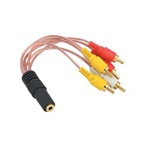 3.5 Mm Stereo Di̇şi̇ / 6 Rca Erkek 5+1 Kablo