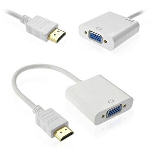 4547 Hdmi To Vga Çevirici Dönüştürücü Adaptör Monitör Laptop Uydu Kablosu