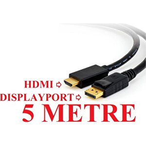 5108 Displayport To Hdmi Çevirici Dönüştürücü Adaptor Kablosu 5 Metre