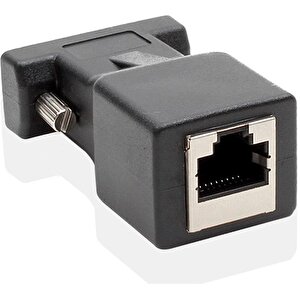 4349 Rs232 To Rj45 9 Pin Ethernet Adaptör Ekleme Ek Uzatıcı Extender Çevirici Dönüştürücü 30m