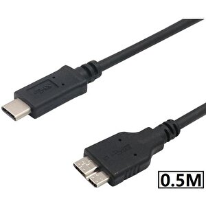 5240 Usb Type C To Micro Usb 3.0 Taşınabilir Hdd Hard Disk Kablosu 0.5m (50cm)