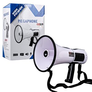 Notel 106u 100 Watt Bluetooth-usb-si̇ren-ses Kayit Özeli̇kli̇ Dahi̇li̇ Bataryali Büyük Boy Megafon