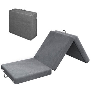 Haegs Katlanır Yatak, Kamp Yatağı, Kamp Matı, Taşınabilir Yer Yatağı,araç, Karavan, Çadır Ve Yoga Için İdeal; 22 Dens - 190x65x10 Cm - Gri