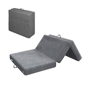 Haegs Katlanır Yatak, Kamp Yatağı, Kamp Matı, Taşınabilir Yer Yatağı,araç, Karavan, Çadır Ve Yoga Için İdeal; 22 Dens - 155x65x10 Cm - Gri