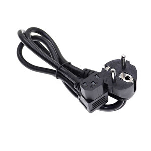 C13 Power Kablo - 90 Derece L Uç - Dik Açılı - Standart Power Kablosu - 1.8 Mt